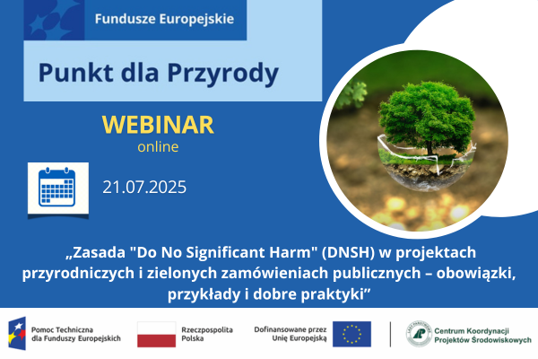 Webinar dotyczący zasady „Do No Significant Harm” (DNSH)