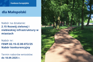 2.15 Rozwój zielonej i niebieskiej infrastruktury w miastach, typ projektu A